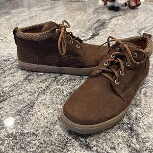 Peter Millar Chukka Ankle Boot Brown Leather Oiled Nubruck Lace Mens Size‎ 11 US